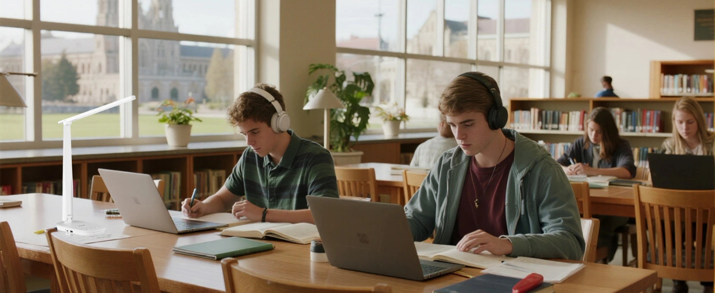 Honeywell HWT-H2 smart desk lamp with touch controls and 30-minute timer for college study sessions