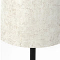 Textured off-white woven fabric lampshade of honeywell hwt-m2 soft led retro table lamp with charging port