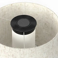 Honeywell hwt-m2 table lamp with black circular lampshade white cylindrical base and built-in charging port