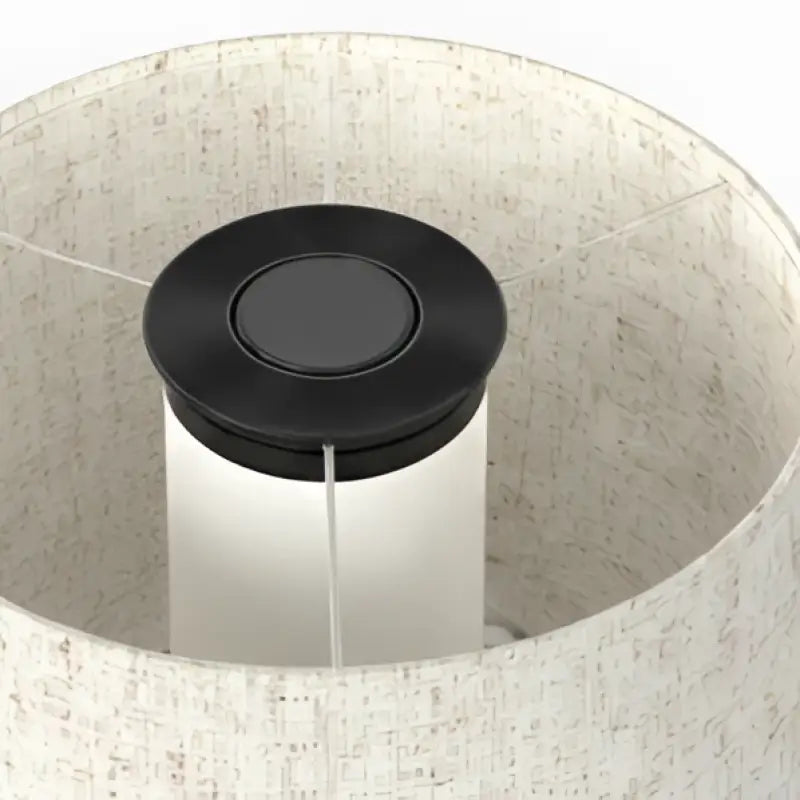 Honeywell hwt-m2 table lamp with black circular lampshade white cylindrical base and built-in charging port