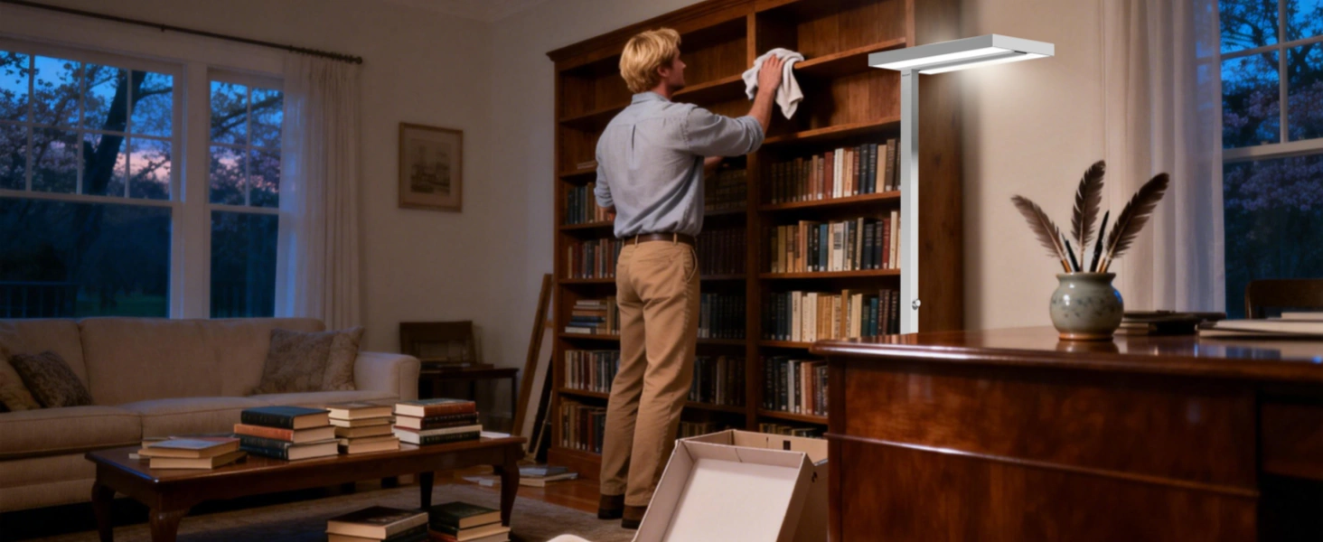 Seitenvergleich der Beleuchtungsunterschiede am Arbeitsplatz zwischen Winter- und Frühlingszeiten