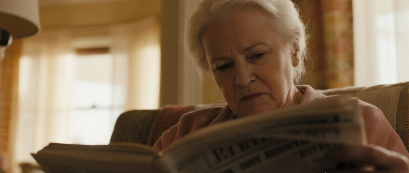 short lighting for uncomfortable senior reading experience