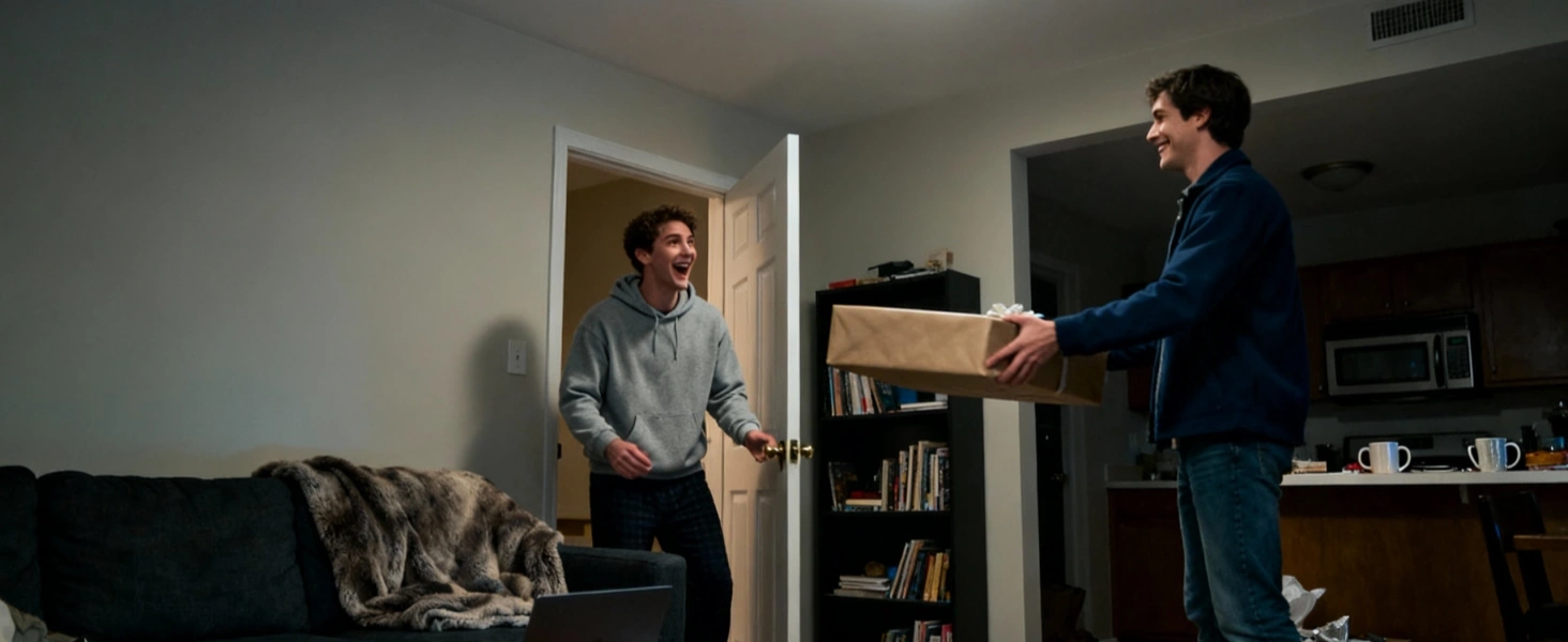 Hohe flexible Stehlampe, passend für kleine Wohnungen – praktisches Lichtgeschenk für junge Berufstätige