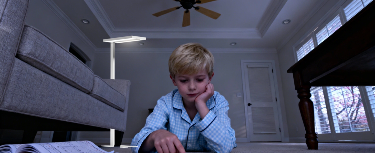 智能手机控制智能落地灯设置，适应春季不同家庭活动